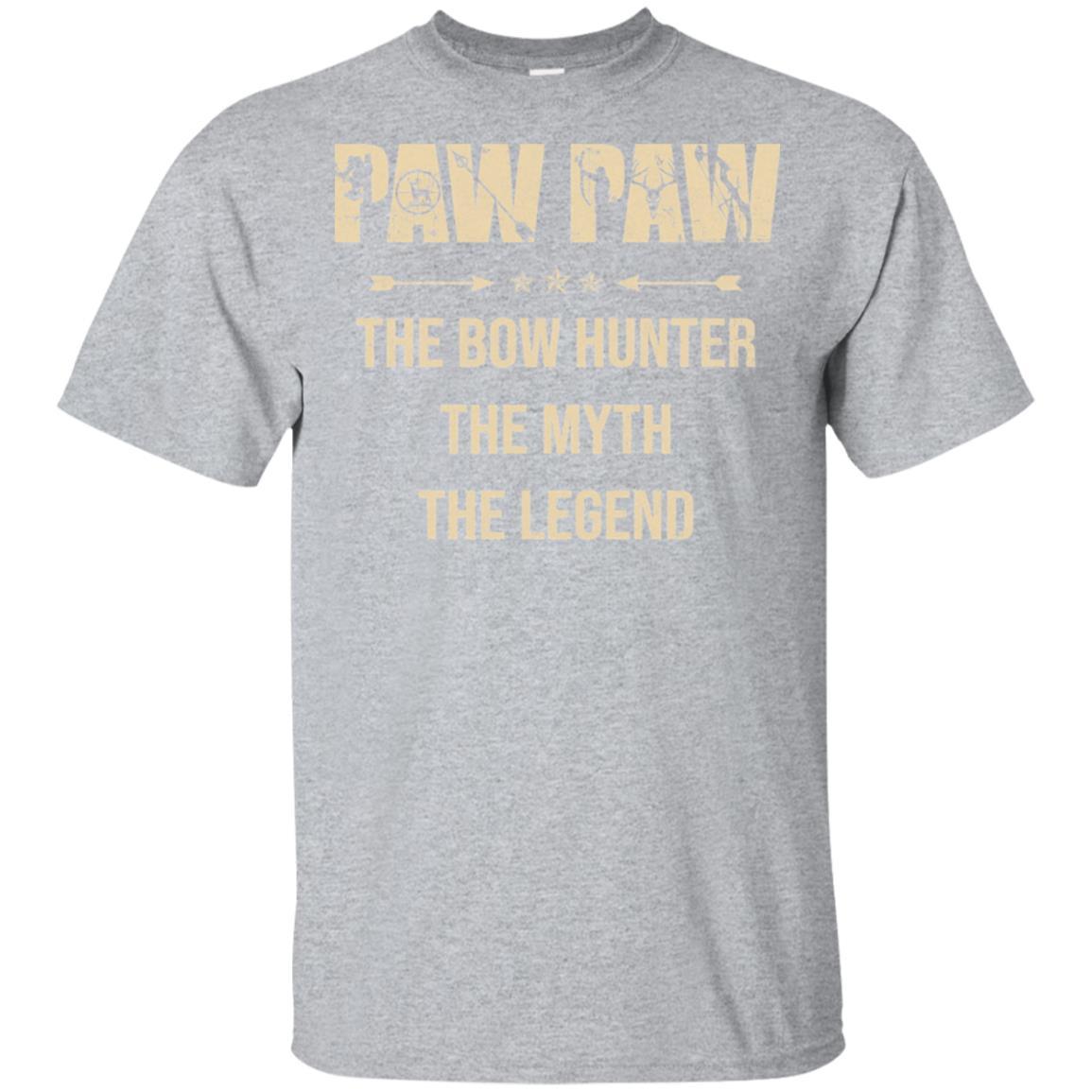 PawPaw The Bow Hunter The Myth The Legend Funny Hunting-T-Shirt & Hoodie-Classic T-Shirt-Sport Grey