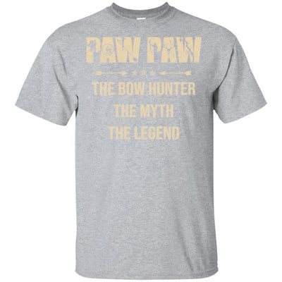 PawPaw The Bow Hunter The Myth The Legend Funny Hunting-T-Shirt & Hoodie-Classic T-Shirt-Sport Grey