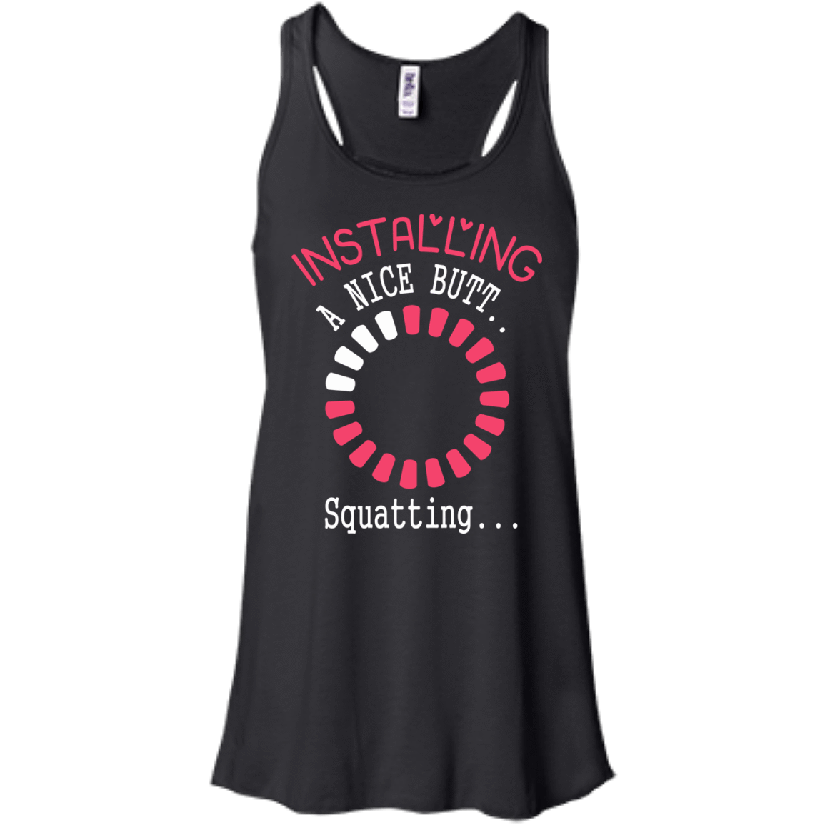 Installing A Nice Butt..-T-Shirt & Hoodie-Women's Flowy Racerback Tank-Black