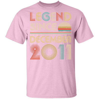 Legend Since December 2011 Vintage 10th Birthday Gifts Youth-Youth Shirt-Youth T-Shirt-Light Pink