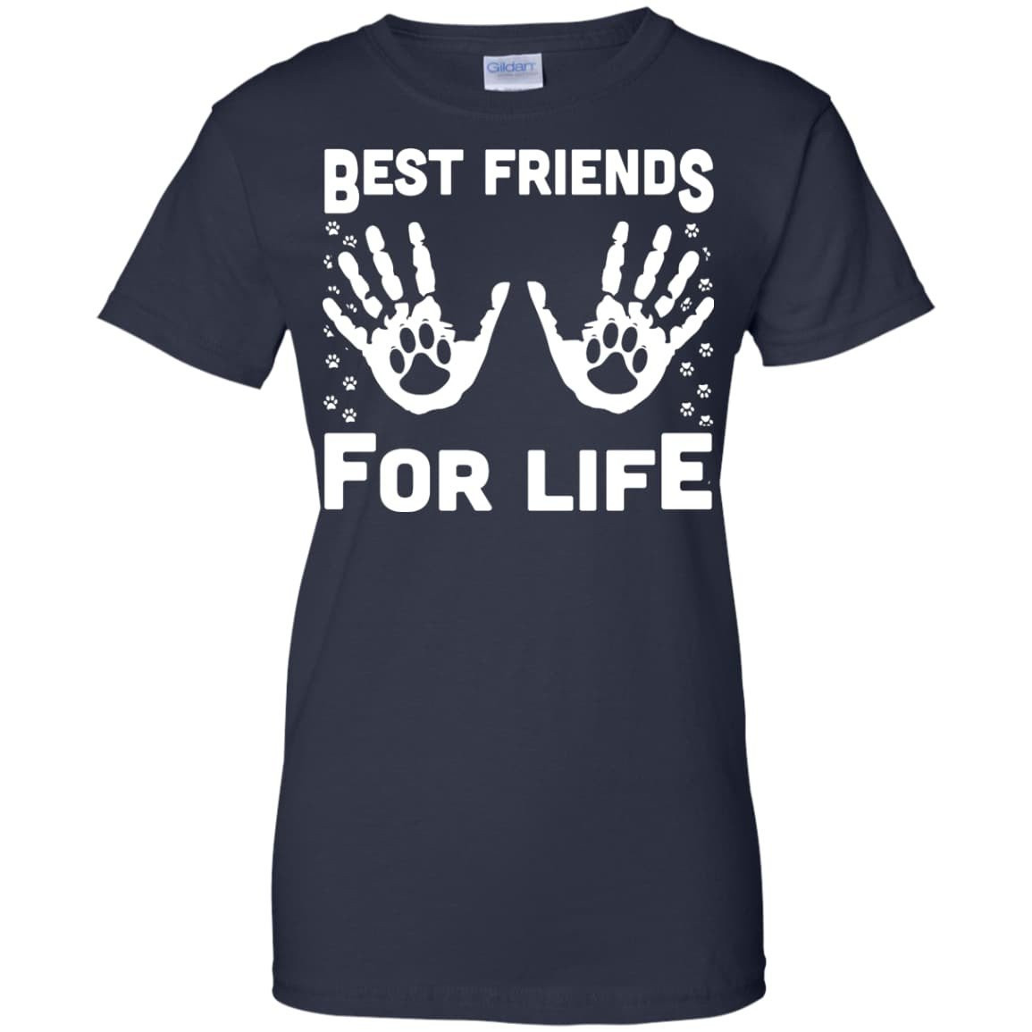 Funny Cat Best Friends For Life-T-Shirt & Hoodie-Women's T-Shirt-Navy