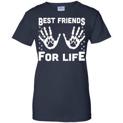 Funny Cat Best Friends For Life-T-Shirt & Hoodie-Women's T-Shirt-Navy