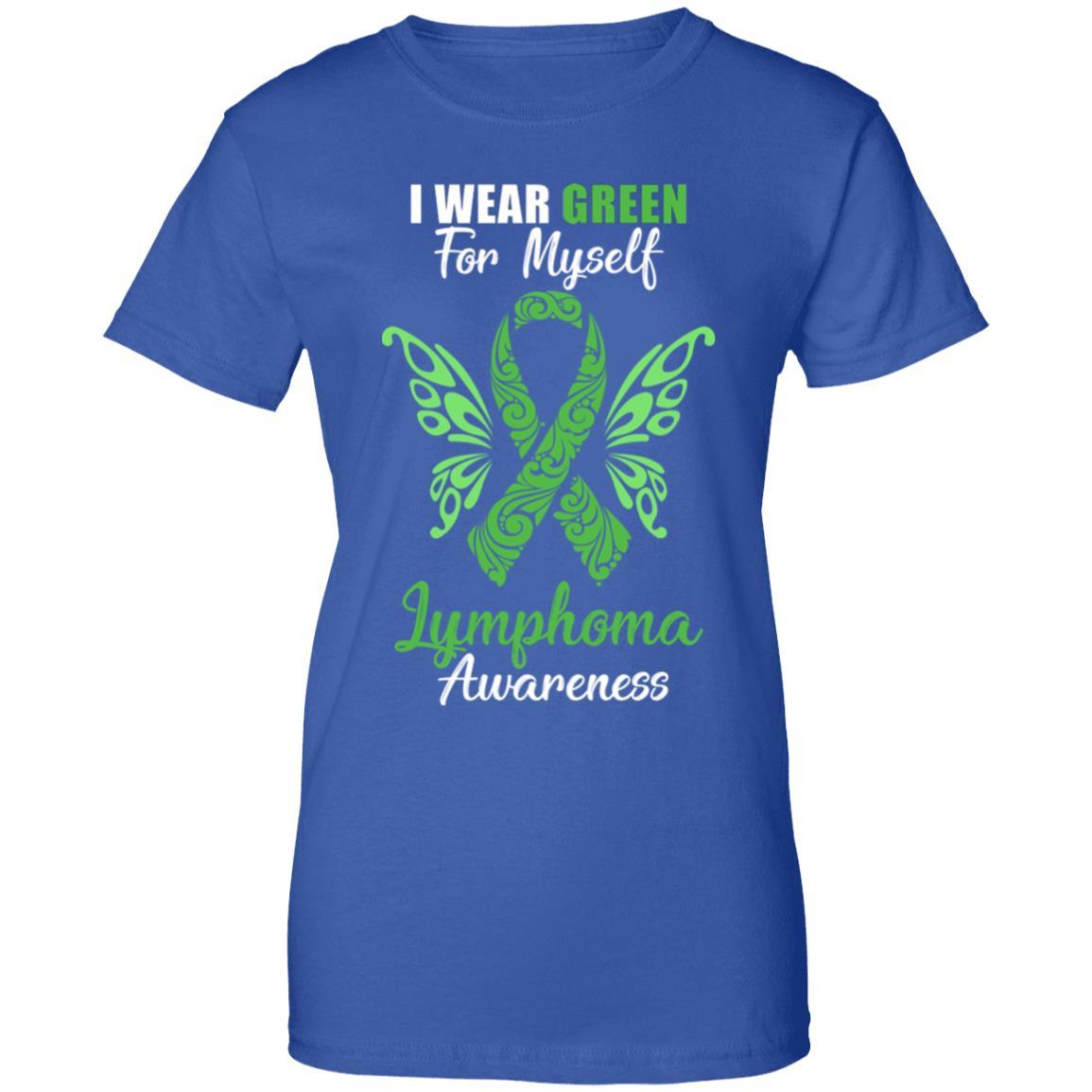 I Wear Green For Myself Lymphoma Awareness Gift-T-Shirt & Hoodie-Women's T-Shirt-Royal