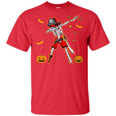 Dabbing Skeleton Pirate For Kids Boys Halloween Gift Dab-T-Shirt & Hoodie-Classic T-Shirt-Red
