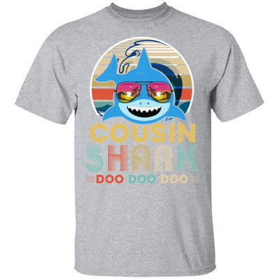 Retro Vintage Cousin Shark Doo Doo Doo-T-Shirt & Hoodie-Classic T-Shirt-Sport Grey