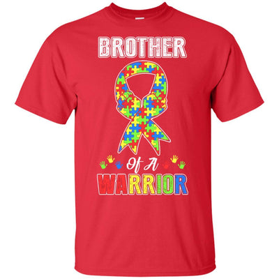 Brother Of A Warrior Support Autism Awareness Gift-T-Shirt & Hoodie-Classic T-Shirt-Red