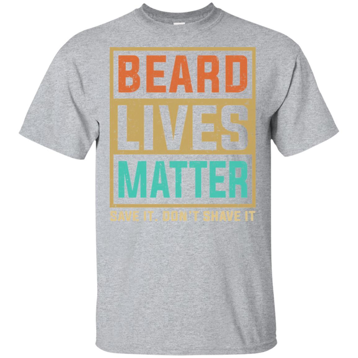 Vintage Beard Lives Matter Funny Bearded Man Gift-T-Shirt & Hoodie-Classic T-Shirt-Sport Grey