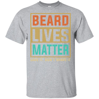 Vintage Beard Lives Matter Funny Bearded Man Gift-T-Shirt & Hoodie-Classic T-Shirt-Sport Grey