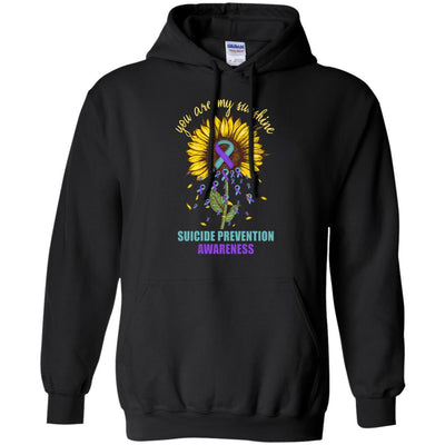 You Are My Sunshine Suicide Prevention Awareness-T-Shirt & Hoodie-Pullover Hoodie-Black