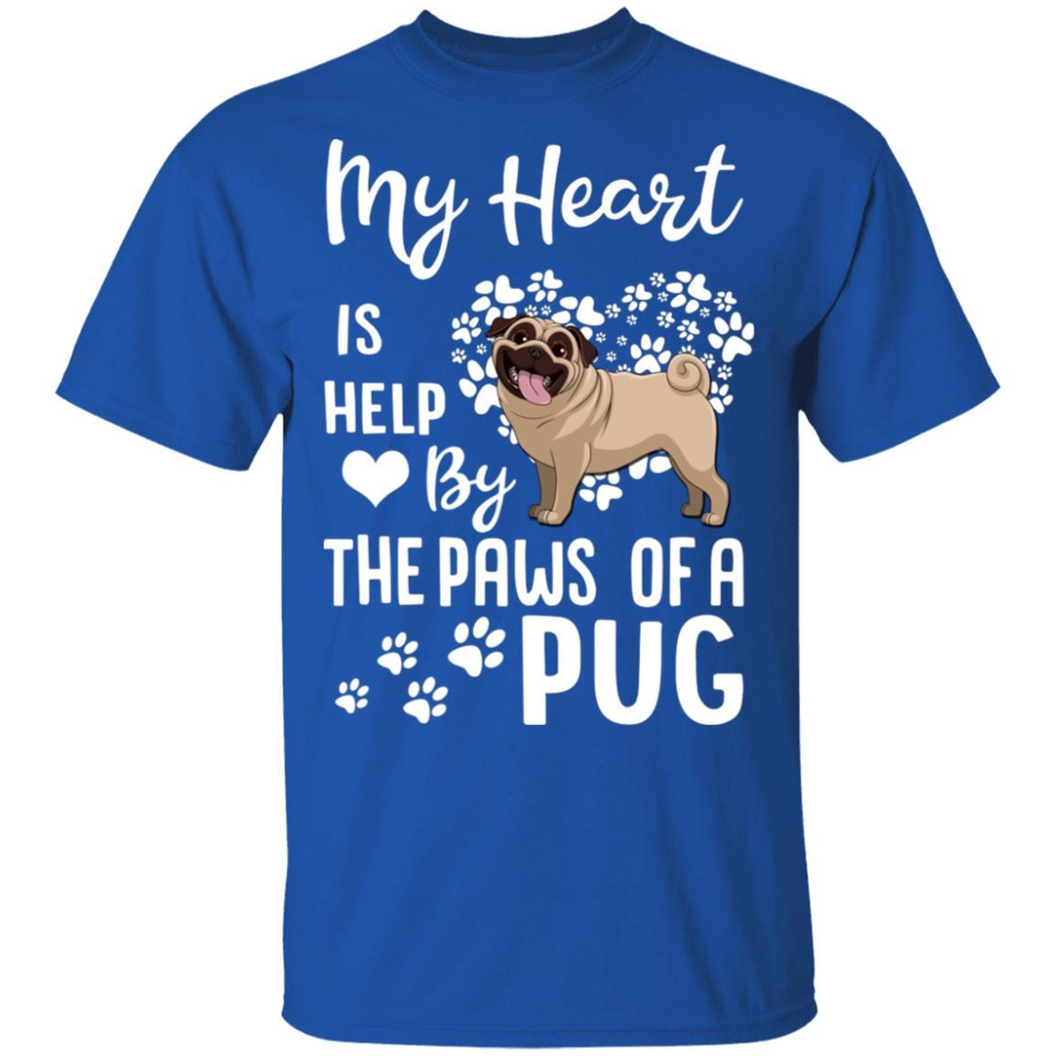 My Heart Is Held By The Paws Of A Pug Lover-T-Shirt & Hoodie-Classic T-Shirt-Royal
