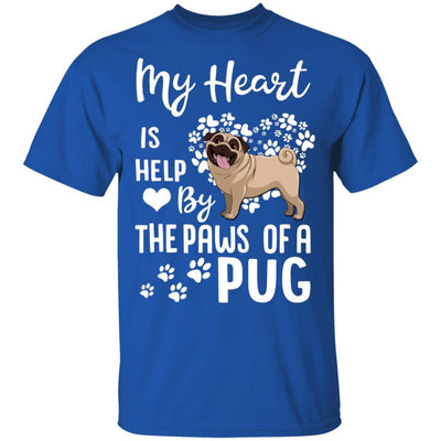 My Heart Is Held By The Paws Of A Pug Lover-T-Shirt & Hoodie-Classic T-Shirt-Royal