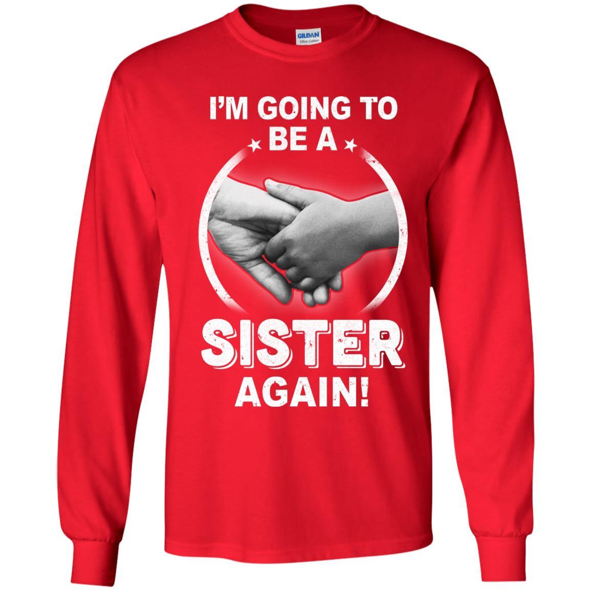 I'm Going To Be A Sister Again New Sister Youth-Youth Shirt-Youth Long Sleeve T-Shirt-Red