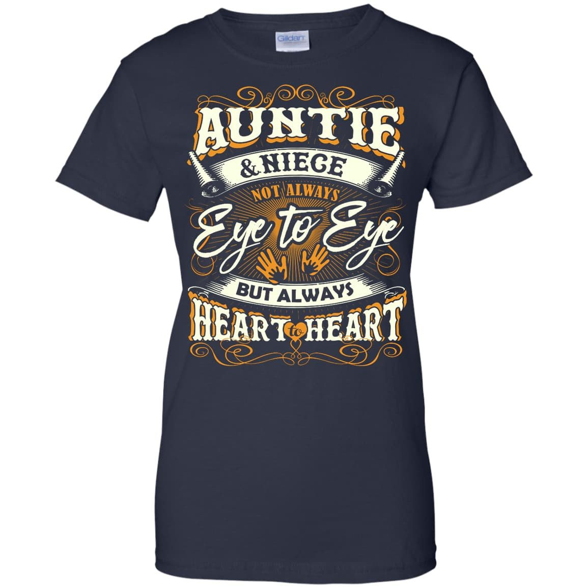 Auntie And Niece Not Always Eye To Eye-T-Shirt & Hoodie-Women's T-Shirt-Navy