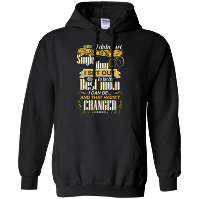 I Didn't Set Out To Be A Single Mom-T-Shirt & Hoodie-Pullover Hoodie-Black