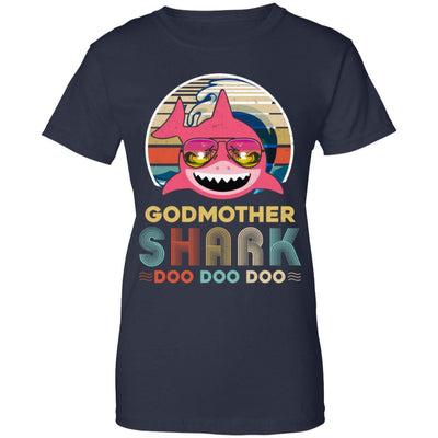 Retro Vintage Godmother Shark Doo Doo Doo-T-Shirt & Hoodie-Women's T-Shirt-Navy