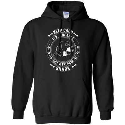 Keep Calm It's A Beagle Not A Freaking Shark-T-Shirt & Hoodie-Pullover Hoodie-Black