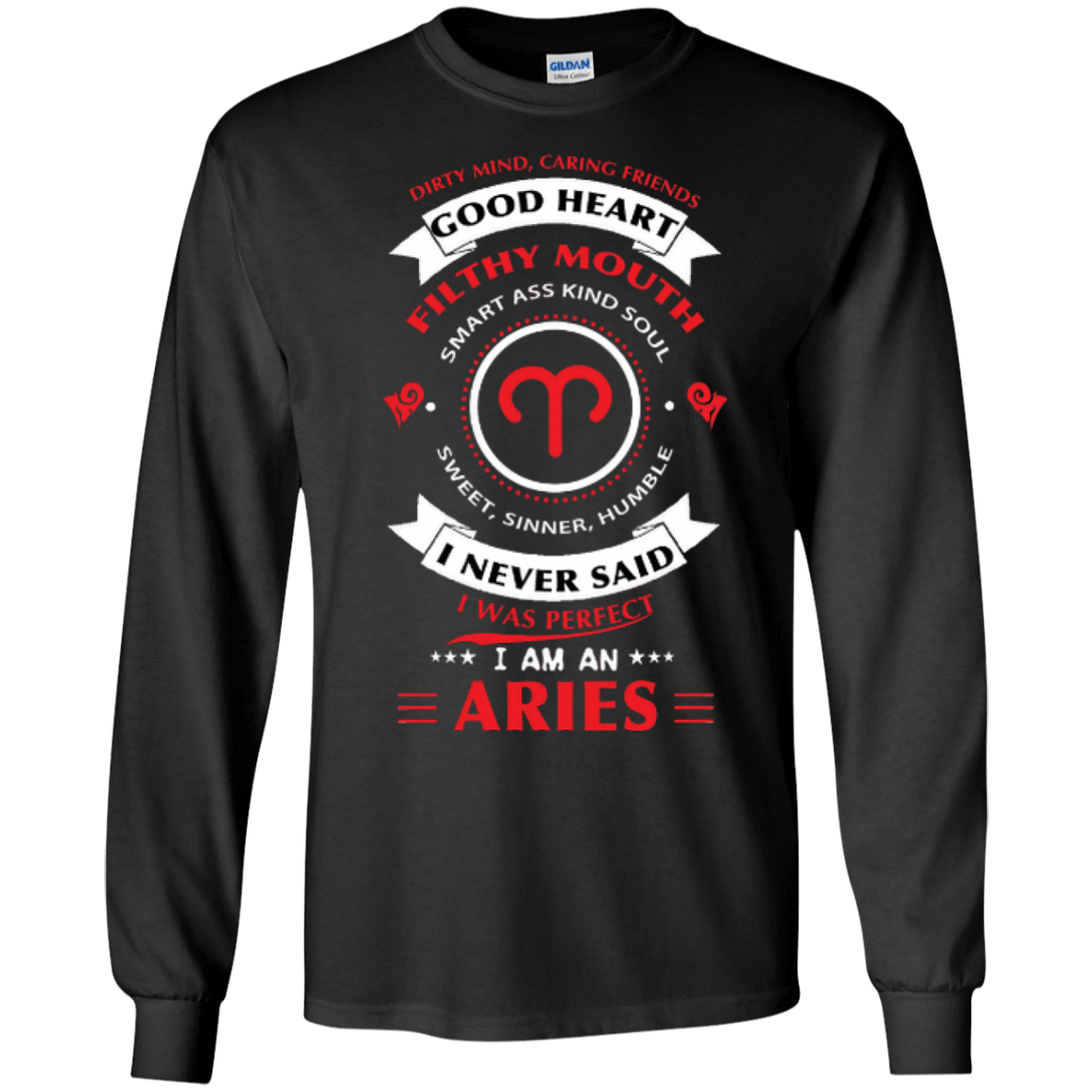 I'm An Aries-T-Shirt & Hoodie-Long Sleeve T-Shirt-Black