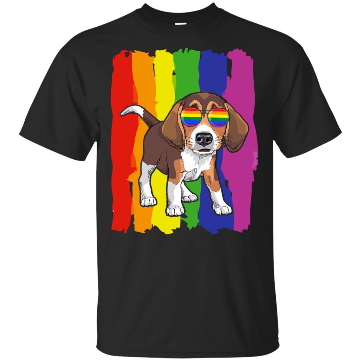 Funny Beagle LGBT LGBT Pride Gifts-T-Shirt & Hoodie-Classic T-Shirt-Black