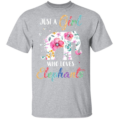 Just A Girl Who Loves Elephants Cute Elephant Lover-T-Shirt & Hoodie-Classic T-Shirt-Sport Grey