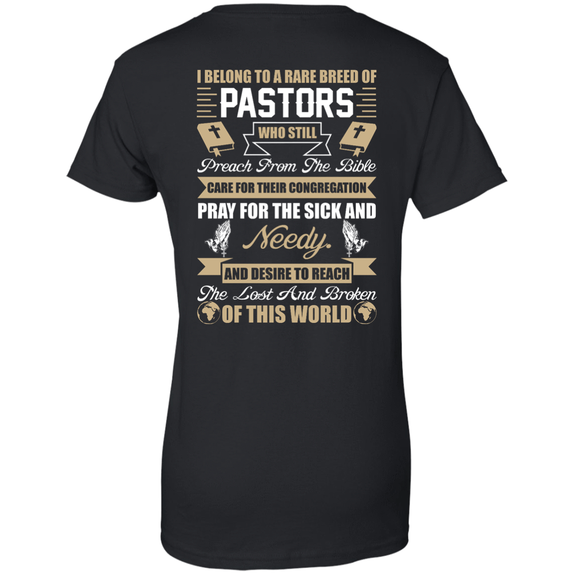 I Belong To A Rare Breed Of Pastors-T-Shirt & Hoodie-Women's T-Shirt-Black