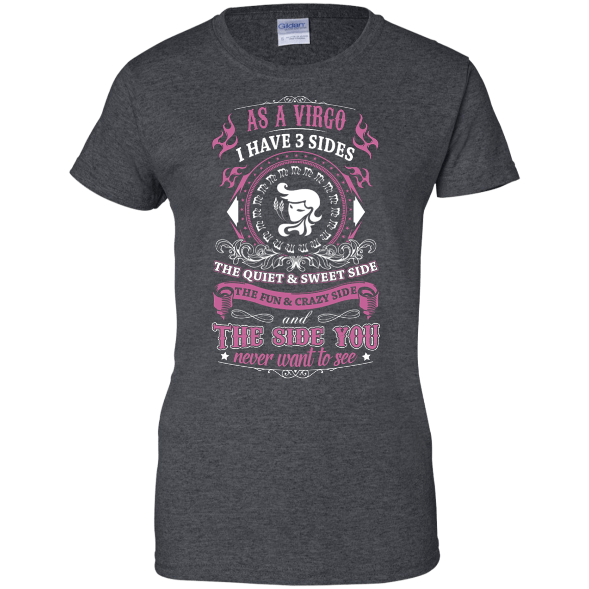 As A Virgo I Have 3 Sides-T-Shirt & Hoodie-Women's T-Shirt-Dark Heather