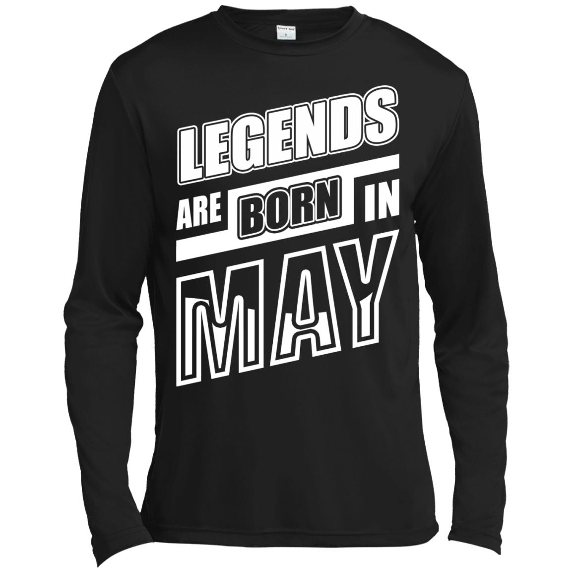 Legends are born in MAY-T-Shirt & Hoodie-Long Sleeve T-Shirt-Black