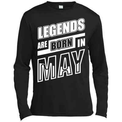 Legends are born in MAY-T-Shirt & Hoodie-Long Sleeve T-Shirt-Black