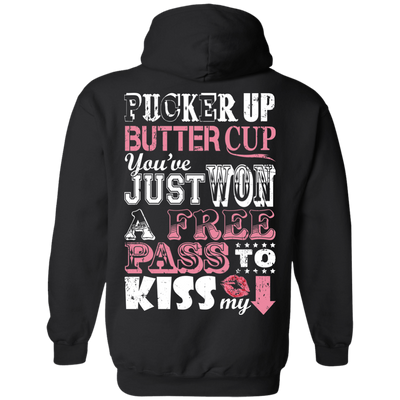 PUCKER UP BUTTER CUP-T-Shirt & Hoodie-Pullover Hoodie-Black