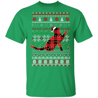 Red Plaid Buffalo Cat Pajamas Family Christmas Sweater-T-Shirt & Sweatshirt-Classic T-Shirt-Irish Green