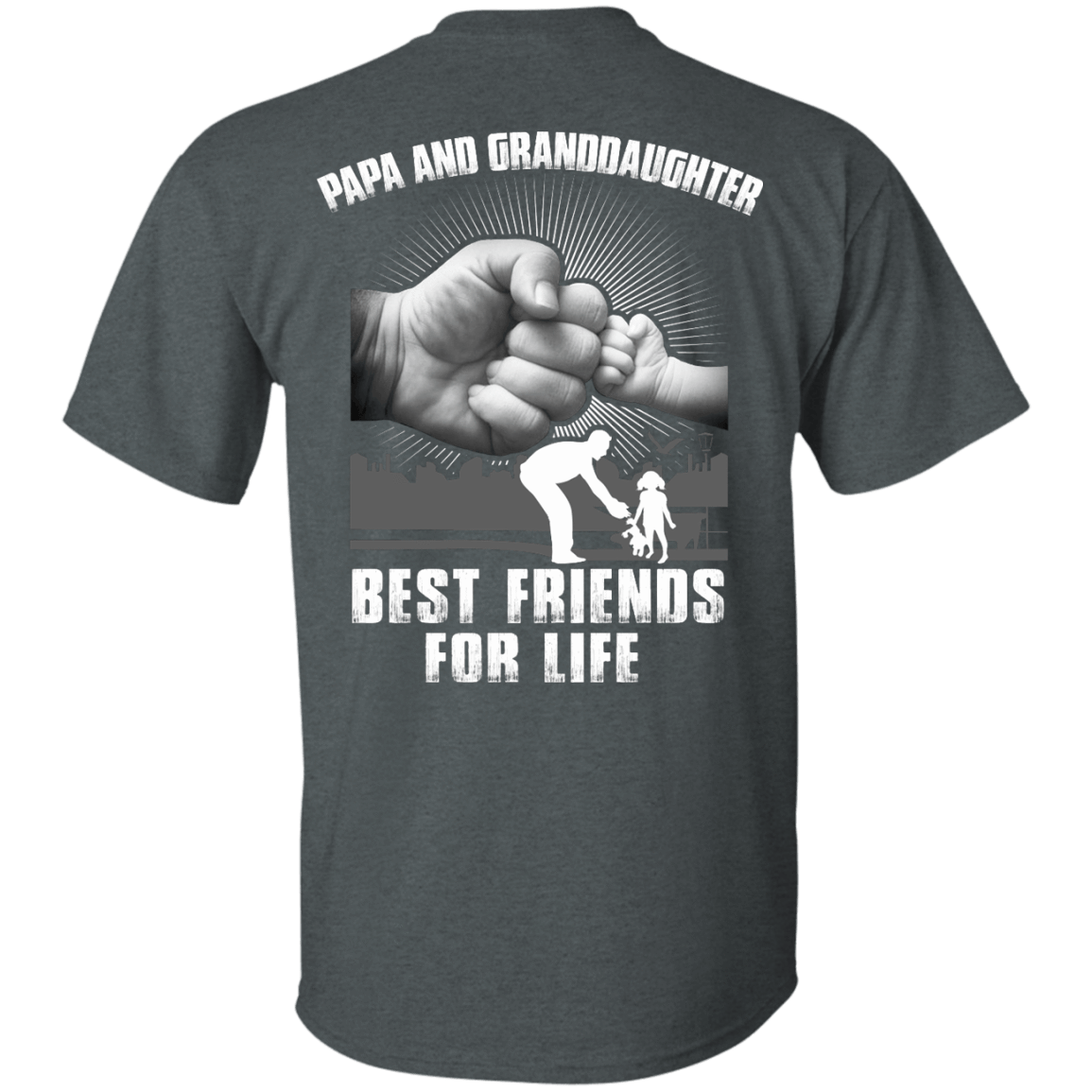 Papa And Granddaughter Best Friends For Life-T-Shirt & Hoodie-Classic T-Shirt-Dark Heather