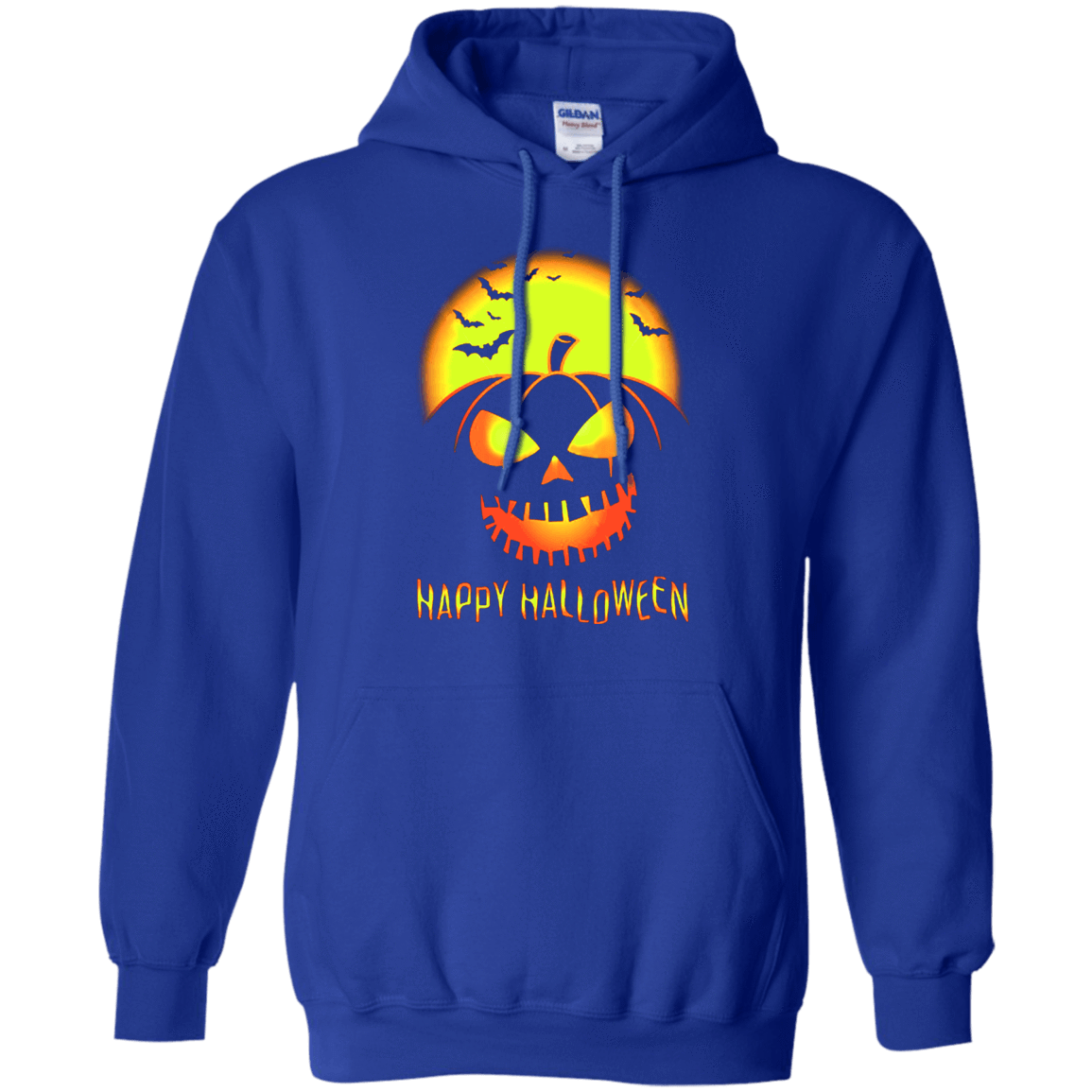 Pumpkin Happy Halloween-T-Shirt & Hoodie-Pullover Hoodie-Royal
