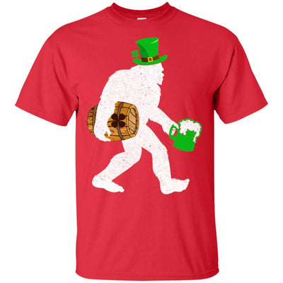 Shamrock Irish Drunk Bigfoot St Patrick's Day-T-Shirt & Hoodie-Classic T-Shirt-Red