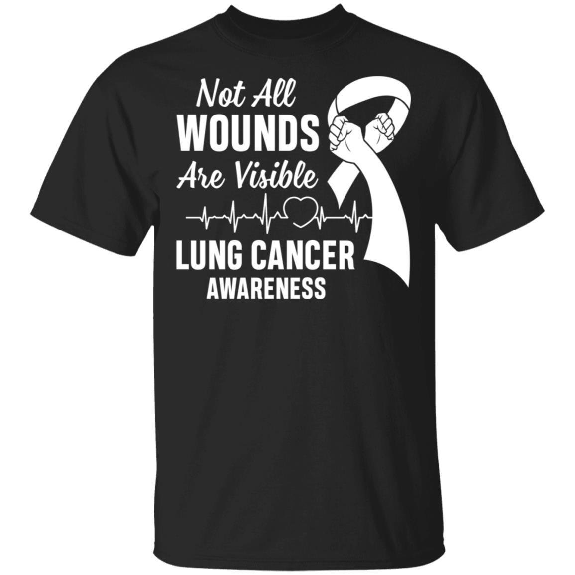 Lung Cancer Awareness White Not All Wounds Are Visible