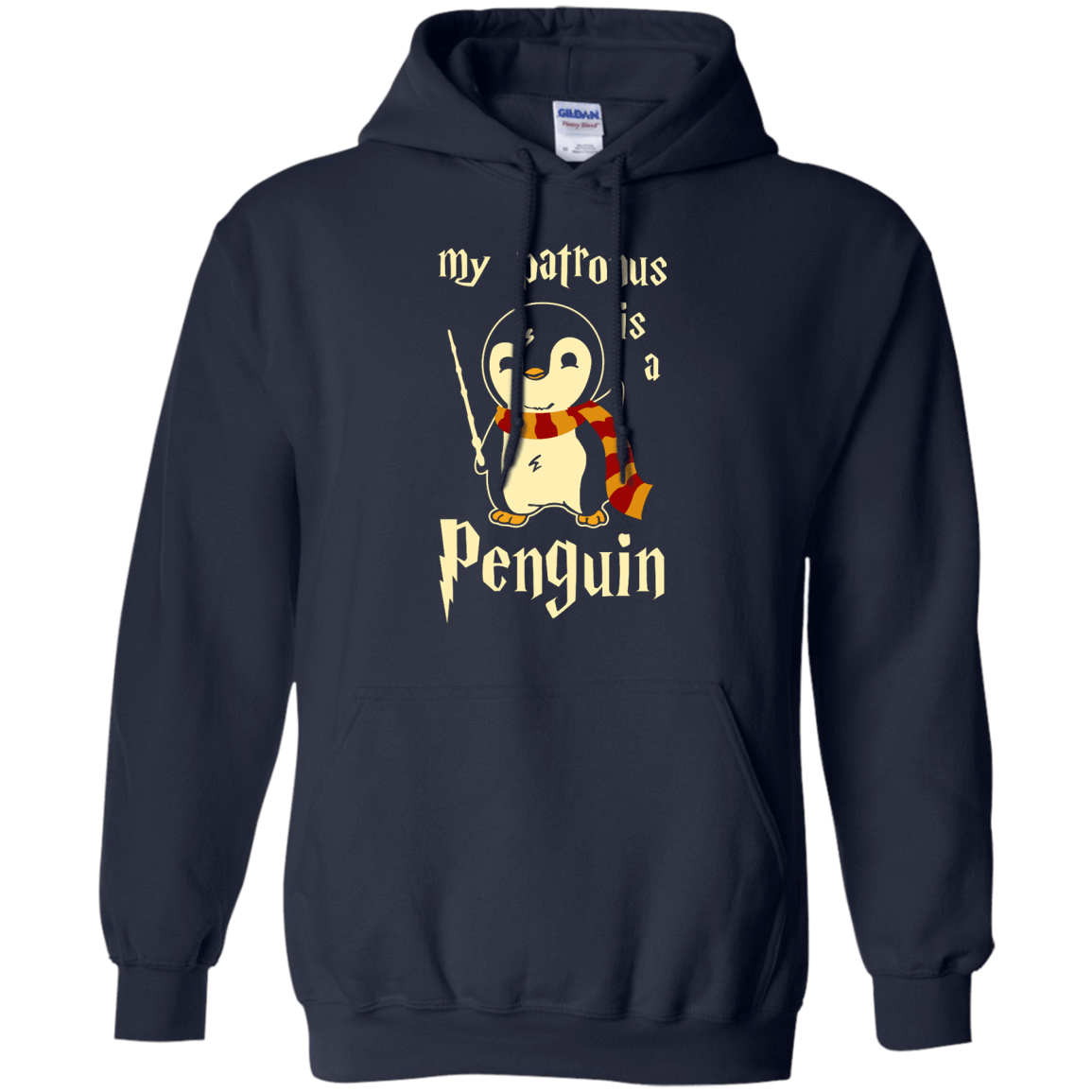 My Patronus Is A Penguin-T-Shirt & Hoodie-Pullover Hoodie-Navy