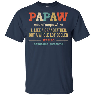 Vintage PaPaw Gifts Grandpa Definition Fathers Day-T-Shirt & Hoodie-Classic T-Shirt-Navy