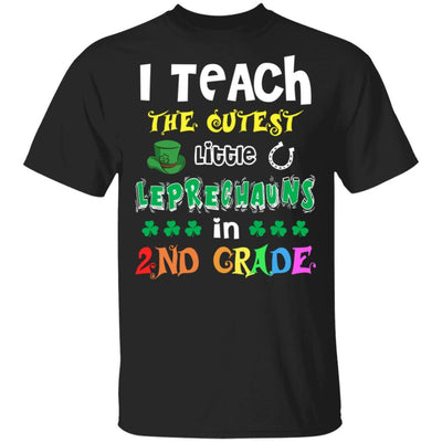 I Teach Cutest Leprechauns 2nd Grade Teacher St Patricks Day-T-Shirt & Hoodie-Classic T-Shirt-Black