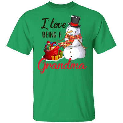I Love Being A Grandma Snowman Gift For Christmas Day-T-Shirt & Sweatshirt-Classic T-Shirt-Irish Green
