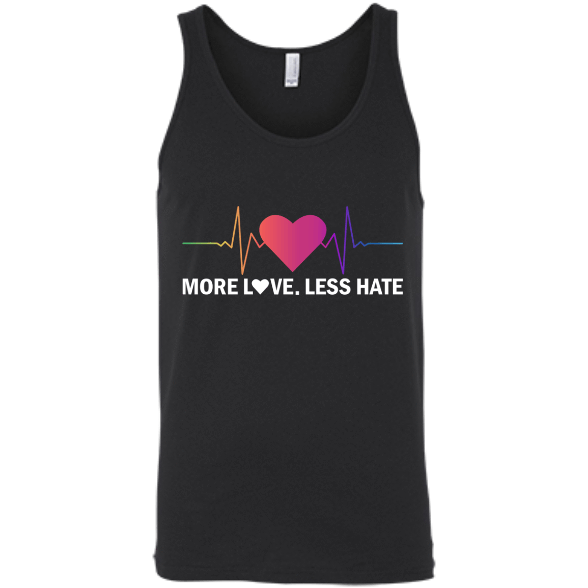 More Love Less Hate-T-Shirt & Hoodie-Unisex Tank-Black