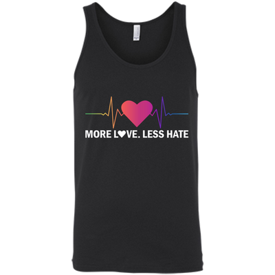More Love Less Hate-T-Shirt & Hoodie-Unisex Tank-Black