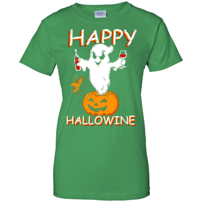 Happy Hallowine - Halloween Wine-T-Shirt & Hoodie-Women's T-Shirt-Irish Green