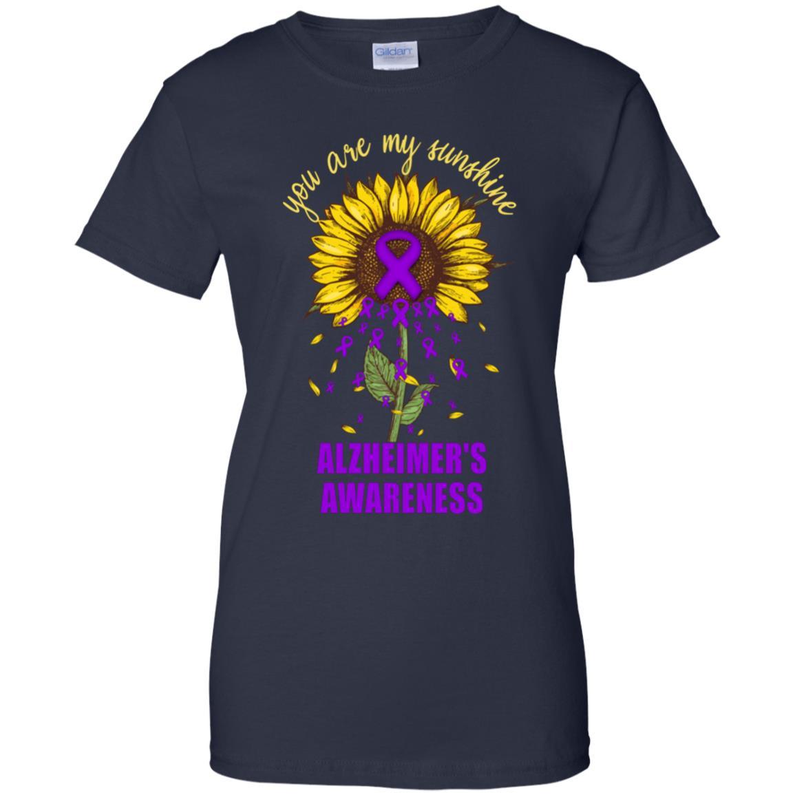 You Are My Sunshine Alzheimer's Awareness-T-Shirt & Hoodie-Women's T-Shirt-Navy