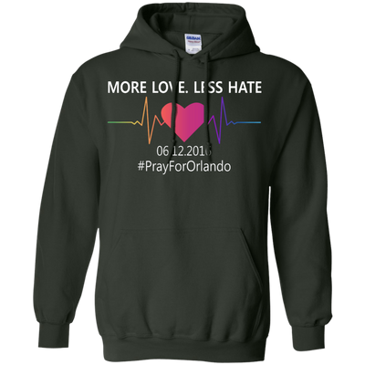 More Love Less Hate - Orlando-T-Shirt & Hoodie-Pullover Hoodie-Forest Green