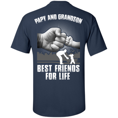 Papy And Grandson Best Friends For Life-T-Shirt & Hoodie-Classic T-Shirt-Navy
