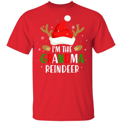 I'm The Grandma Reindeer Matching Family Christmas-T-Shirt & Sweatshirt-Classic T-Shirt-Red