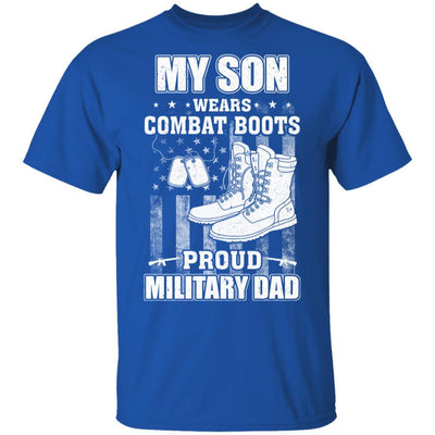 My Son Wears Combat Boots Proud Military Dad-T-Shirt & Hoodie-Classic T-Shirt-Royal