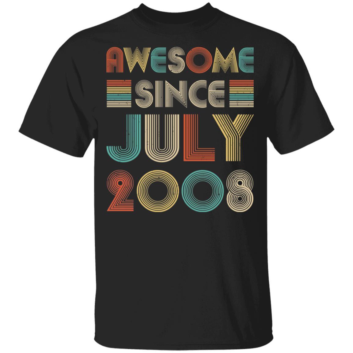 Awesome Since July 2008 Vintage 14th Birthday Gifts Youth