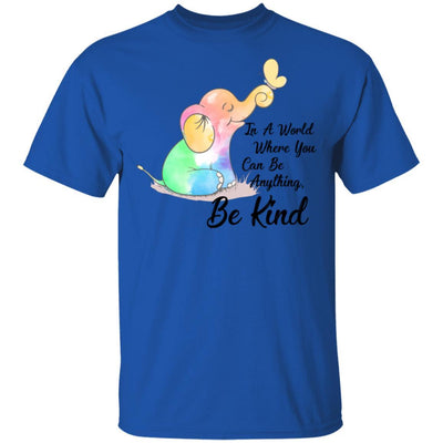 In A World Where You Can Be Anything Be Kind Elephant-T-Shirt & Hoodie-Classic T-Shirt-Royal