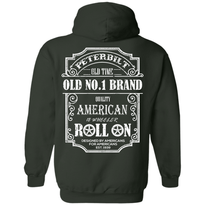 PETERBILT TRUCK BACK PETERBILT OLD NO 1-T-Shirt & Hoodie-Pullover Hoodie-Forest Green