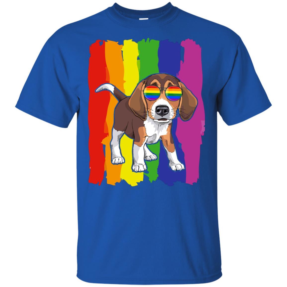 Funny Beagle LGBT LGBT Pride Gifts-T-Shirt & Hoodie-Classic T-Shirt-Royal