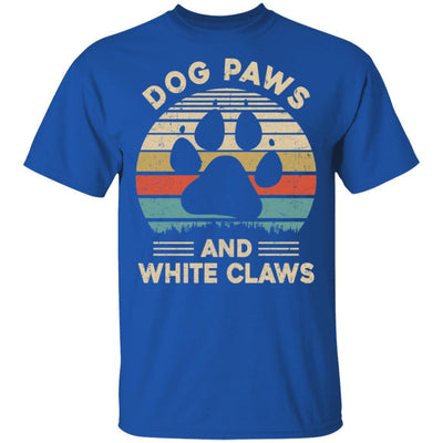 Dog Paws And White Claws Vintage Cute Dog Lover-T-Shirt & Hoodie-Classic T-Shirt-Royal
